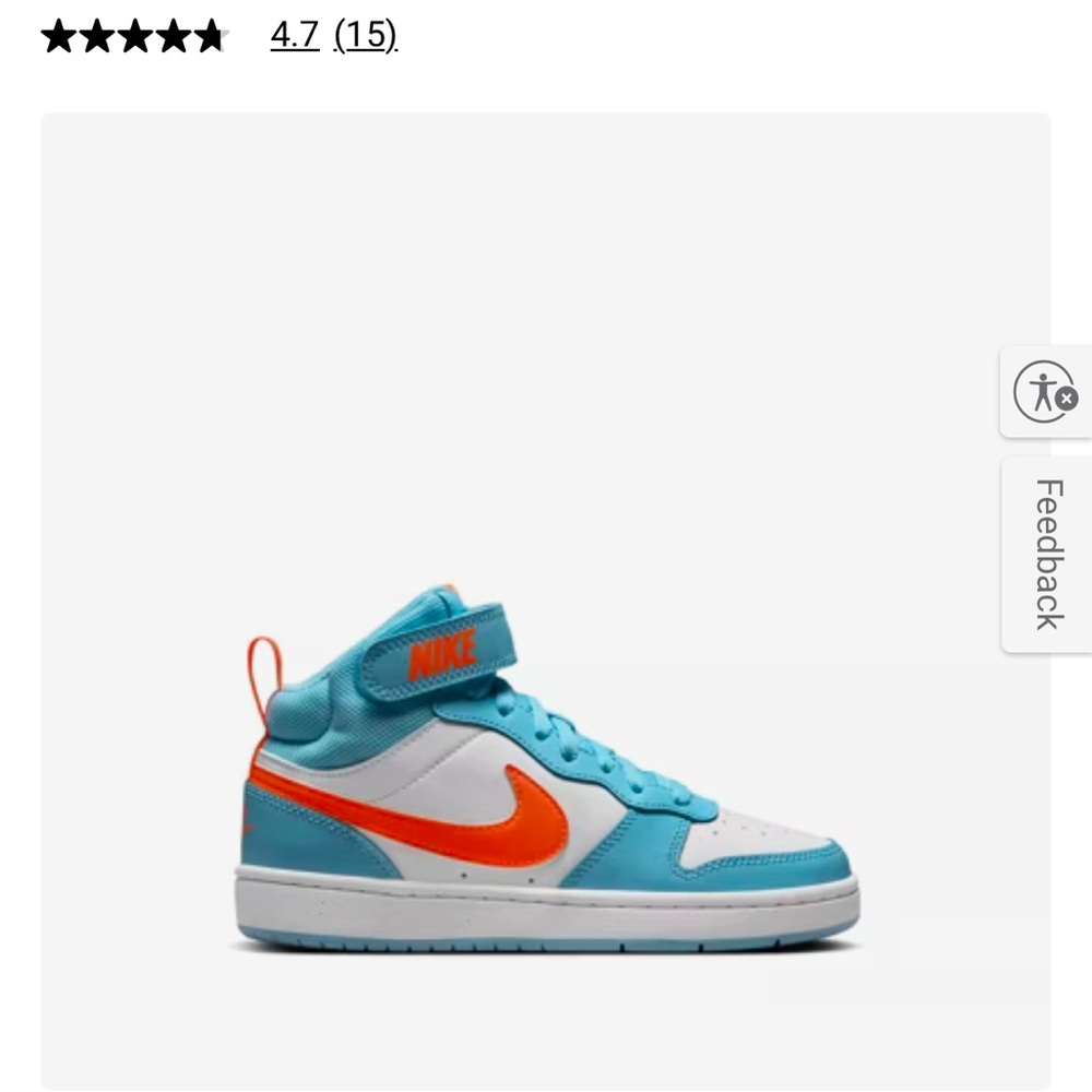 Nike High-Top Sneakers in Teal and Orange